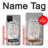 Samsung Galaxy A42 5G Hard Case Snowy Owl White Owl with custom name