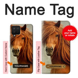 Samsung Galaxy A42 5G Hard Case Beautiful Brown Horse with custom name