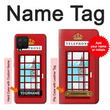 Samsung Galaxy A42 5G Hard Case England Classic British Telephone Box Minimalist with custom name