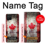 Samsung Galaxy A42 5G Hard Case Canada Maple Leaf Flag Texture with custom name