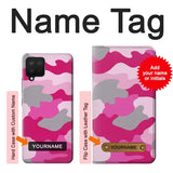 Samsung Galaxy A42 5G Hard Case Pink Camouflage with custom name