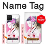 Samsung Galaxy A42 5G Hard Case Devushka Geisha Kimono with custom name