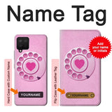 Samsung Galaxy A42 5G Hard Case Pink Retro Rotary Phone with custom name