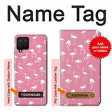 Samsung Galaxy A42 5G Hard Case Pink Flamingo Pattern with custom name