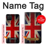 Samsung Galaxy A42 5G Hard Case Vintage British Flag with custom name