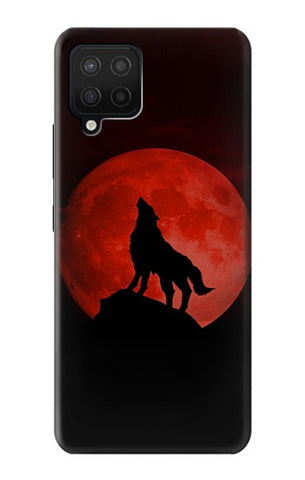 Samsung Galaxy A42 5G Hard Case Wolf Howling Red Moon