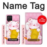 Samsung Galaxy A42 5G Hard Case Neko Lucky Cat with custom name