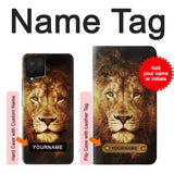 Samsung Galaxy A42 5G Hard Case Lion with custom name