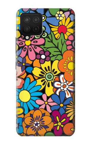 Samsung Galaxy A42 5G Hard Case Colorful Flowers Pattern