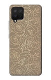 Samsung Galaxy A42 5G Hard Case Gold Rose Pattern