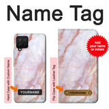Samsung Galaxy A42 5G Hard Case Soft Pink Marble Graphic Print with custom name