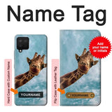 Samsung Galaxy A42 5G Hard Case Cute Smile Giraffe with custom name