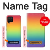 Samsung Galaxy A42 5G Hard Case LGBT Gradient Pride Flag with custom name