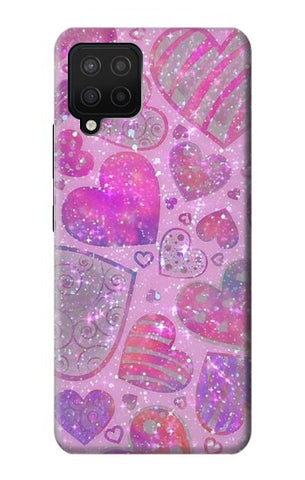 Samsung Galaxy A42 5G Hard Case Pink Love Heart