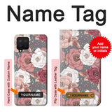 Samsung Galaxy A42 5G Hard Case Rose Floral Pattern with custom name