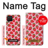 Samsung Galaxy A42 5G Hard Case Strawberry Pattern with custom name