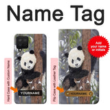 Samsung Galaxy A42 5G Hard Case Cute Baby Panda Snow Painting with custom name