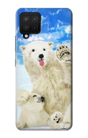 Samsung Galaxy A42 5G Hard Case Arctic Polar Bear in Love with Seal Paint
