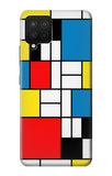 Samsung Galaxy A42 5G Hard Case Piet Mondrian Line Art Composition