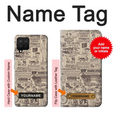 Samsung Galaxy A42 5G Hard Case Retro Vintage Paper with custom name