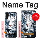 Samsung Galaxy A13 4G Hard Case White Tiger with custom name