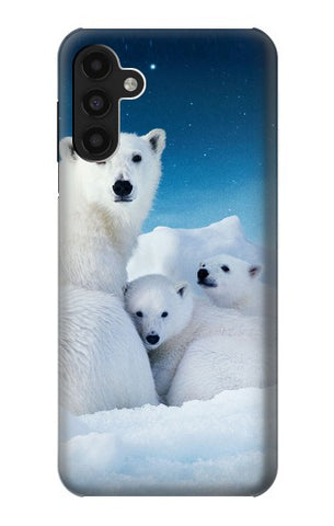 Samsung Galaxy A13 4G Hard Case Polar Bear Family Arctic