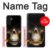 Samsung Galaxy A13 4G Hard Case Skull Face Grim Reaper with custom name