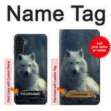 Samsung Galaxy A13 4G Hard Case White Wolf with custom name