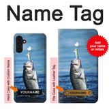 Samsung Galaxy A13 4G Hard Case Bass Fishing with custom name