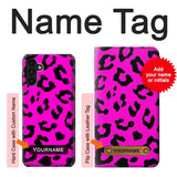 Samsung Galaxy A13 4G Hard Case Pink Leopard Pattern with custom name