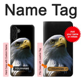 Samsung Galaxy A13 4G Hard Case Bald Eagle with custom name