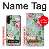 Samsung Galaxy A13 4G Hard Case Flower Floral Art Painting with custom name