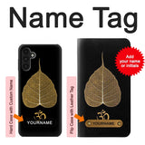 Samsung Galaxy A13 4G Hard Case Gold Leaf Buddhist Om Symbol with custom name