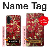Samsung Galaxy A13 4G Hard Case Red Blossoming Almond Tree Van Gogh with custom name