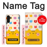 Samsung Galaxy A13 4G Hard Case Cute Cat Pattern with custom name