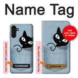 Samsung Galaxy A13 4G Hard Case Pocket Cat with custom name