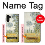 Samsung Galaxy A13 4G Hard Case Claude Monet Fields In Spring with custom name