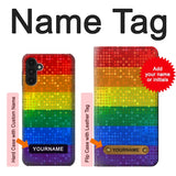 Samsung Galaxy A13 4G Hard Case Rainbow Gay LGBT Pride Flag with custom name