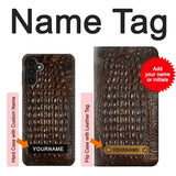 Samsung Galaxy A13 4G Hard Case Brown Skin Alligator Graphic Printed with custom name