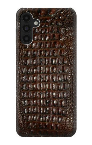 Samsung Galaxy A13 4G Hard Case Brown Skin Alligator Graphic Printed