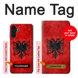 Samsung Galaxy A13 4G Hard Case Albania Red Flag with custom name