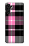 Samsung Galaxy A13 4G Hard Case Pink Plaid Pattern