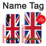 Samsung Galaxy A13 4G Hard Case Flag of The United Kingdom with custom name
