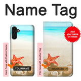 Samsung Galaxy A13 4G Hard Case Sea Shells Starfish Beach with custom name