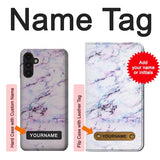 Samsung Galaxy A13 4G Hard Case Seamless Pink Marble with custom name