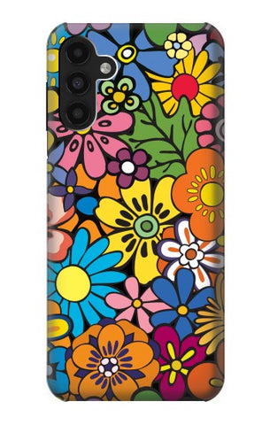 Samsung Galaxy A13 4G Hard Case Colorful Flowers Pattern