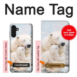 Samsung Galaxy A13 4G Hard Case Polar Bear Hug Family with custom name