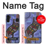 Samsung Galaxy A13 4G Hard Case Platypus Australian Aboriginal Art with custom name