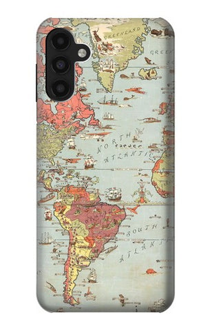 Samsung Galaxy A13 4G Hard Case Vintage World Map