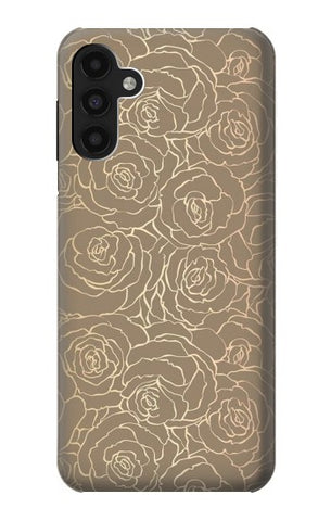 Samsung Galaxy A13 4G Hard Case Gold Rose Pattern